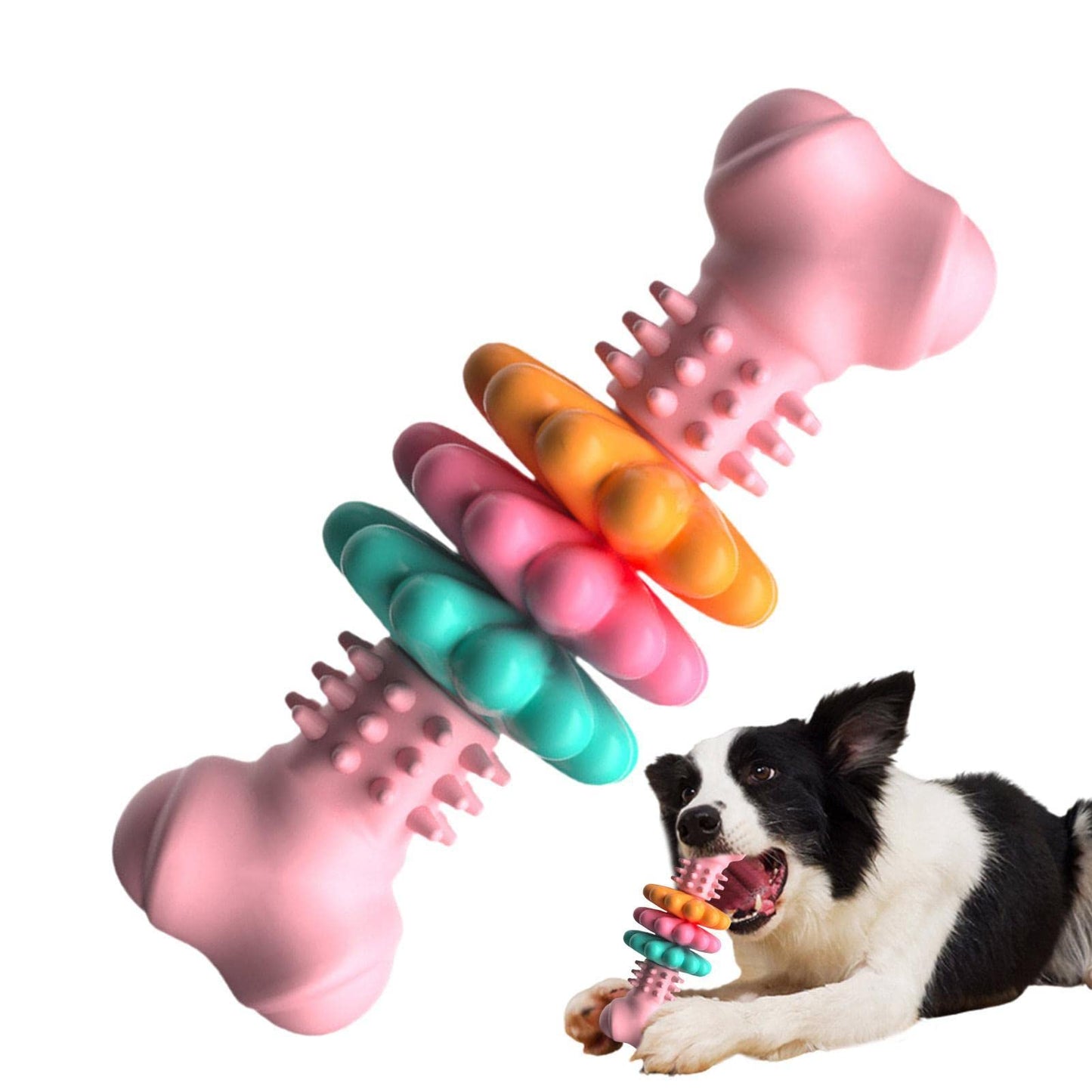Indestructible Dog Bone Chew Toy | TPR Teeth Cleaning | Klickingz