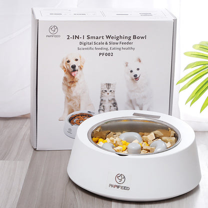 Smart Weighing Slow Feeder Dog Bowl | Scale Pet Feeder | Klickingz