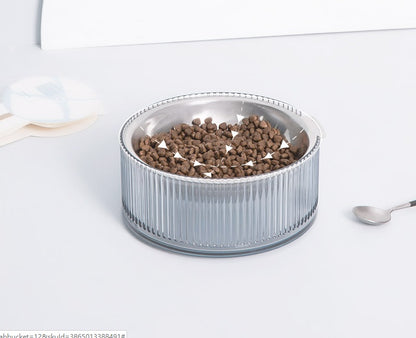 Anti-Tip Dog Cat Food Bowl | Single Pet Feeding Tray | Klickingz