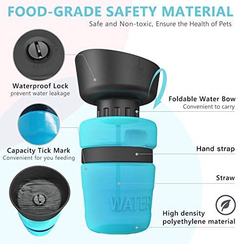Foldable Pet Outdoor Travel Water Bottle | Dog Dispenser | Klickingz