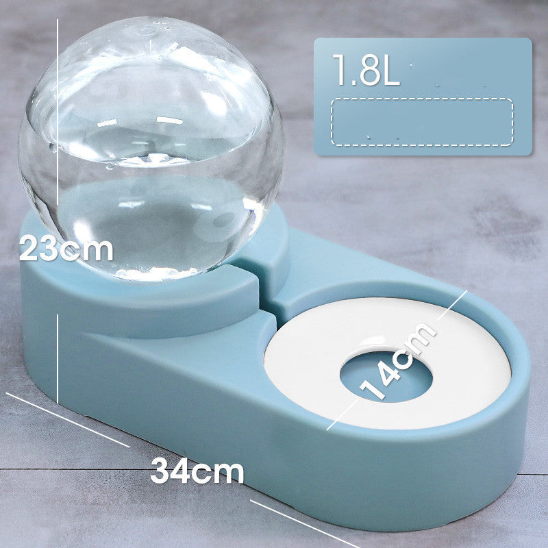 Bubble Ball Pet Water Fountain 1.8L |Cat Dog Auto Feeder |Klickingz
