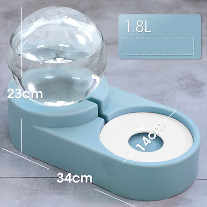 Bubble Ball Pet Water Fountain 1.8L |Cat Dog Auto Feeder |Klickingz