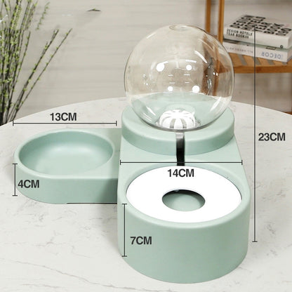 Bubble Ball Pet Water Fountain 1.8L |Cat Dog Auto Feeder |Klickingz