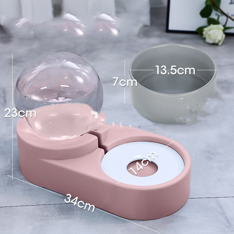 Bubble Ball Pet Water Fountain 1.8L |Cat Dog Auto Feeder |Klickingz