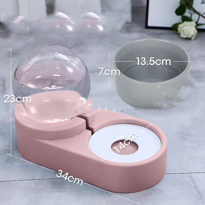 Bubble Ball Pet Water Fountain 1.8L |Cat Dog Auto Feeder |Klickingz