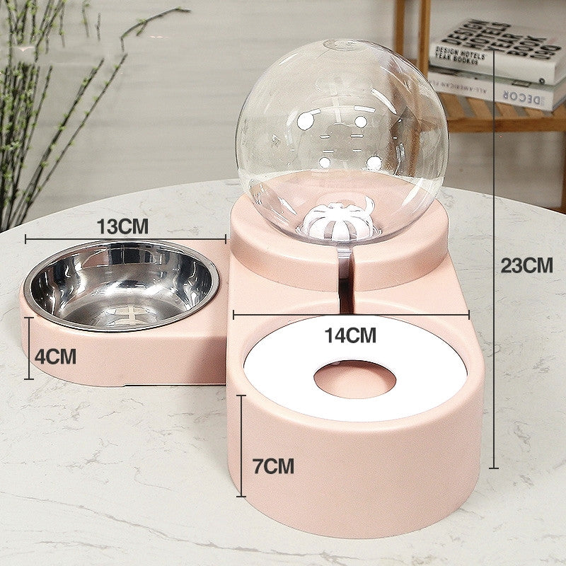 Bubble Ball Pet Water Fountain 1.8L |Cat Dog Auto Feeder |Klickingz