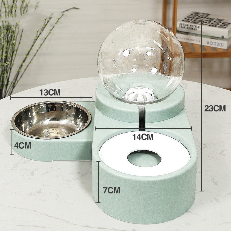 Bubble Ball Pet Water Fountain 1.8L |Cat Dog Auto Feeder |Klickingz