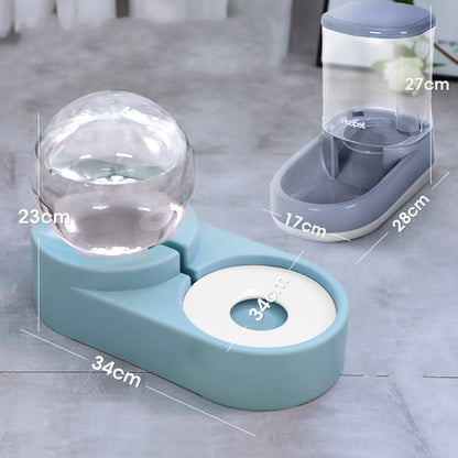 Bubble Ball Pet Water Fountain 1.8L |Cat Dog Auto Feeder |Klickingz