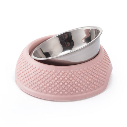 Elevated Stainless Steel Cat Dog Bowl | Neck Protection | Klickingz