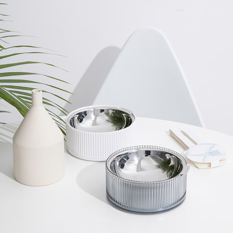Anti-Tip Dog Cat Food Bowl | Single Pet Feeding Tray | Klickingz