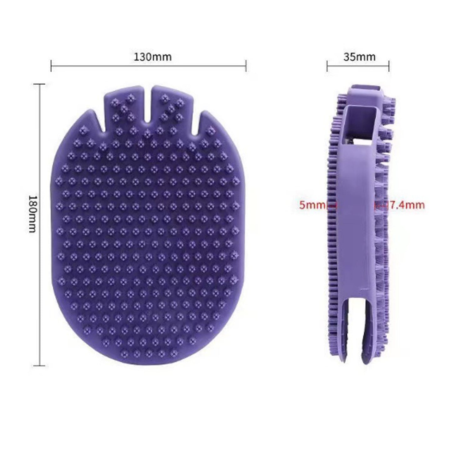 Pet Shampoo Massage Brush | Dual Sided Dog Grooming Brush | Klickingz