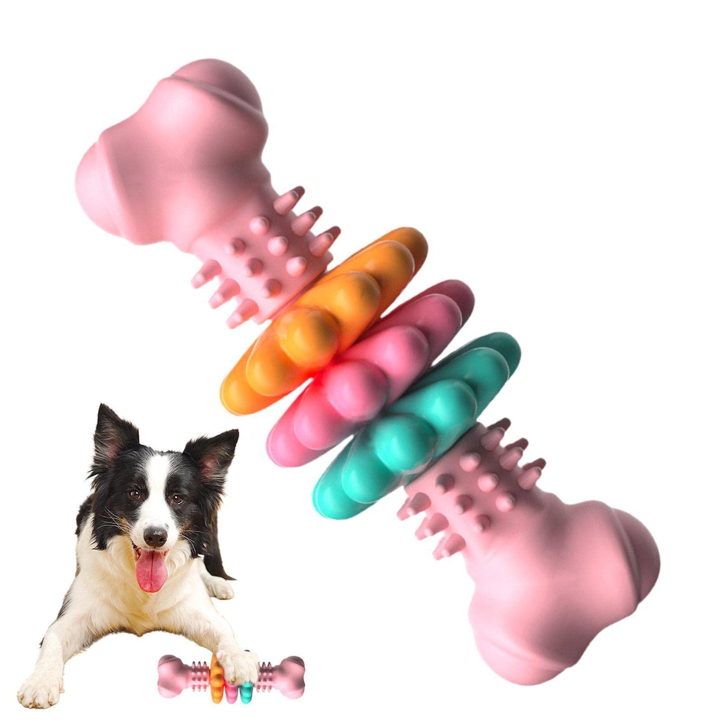 Indestructible Dog Bone Chew Toy | TPR Teeth Cleaning | Klickingz