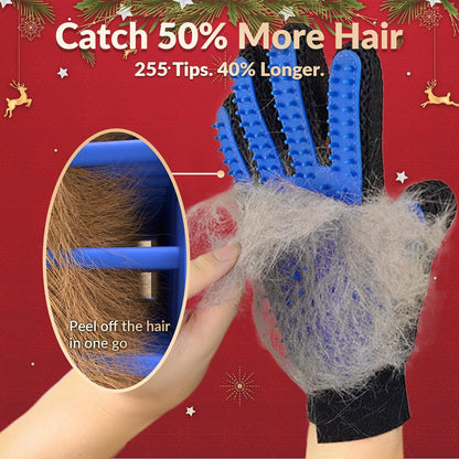 Pet Grooming Gloves | Dog Cat Hair Remover Mitt | Klickingz