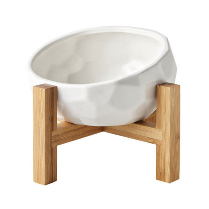 Oblique Mouth Tilted Pet Bowl | Cat Dog Food Water Dish | Klickingz