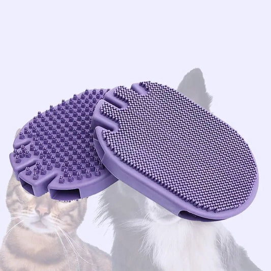 dual sided pet shampoo massage brush soft bristle dog grooming USA
