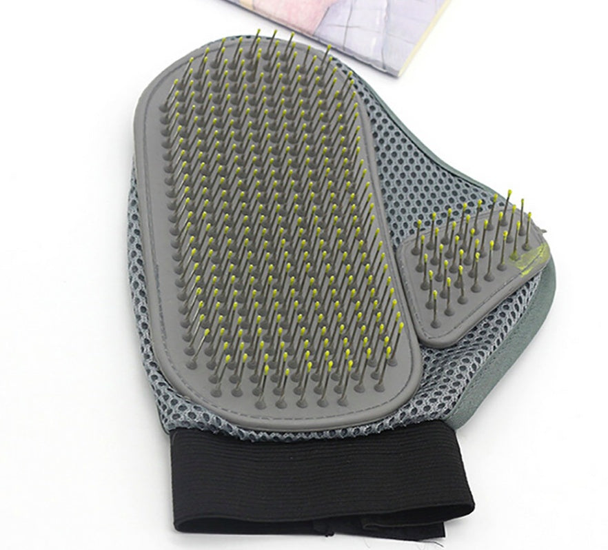 Steel Needle Pet Massage Gloves | Dog & Cat Grooming | Klickingz