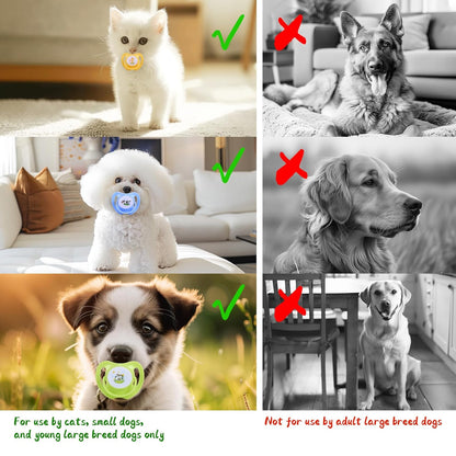 Dog & Cat Pacifier Chew Toy | Puppy Kitten Teething Toy | Klickingz