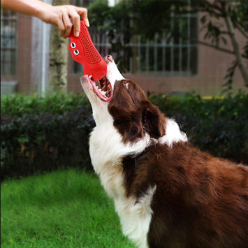 Vocal Rugby Natural Rubber Dog Chew Toy | Bite Resistant | Klickingz