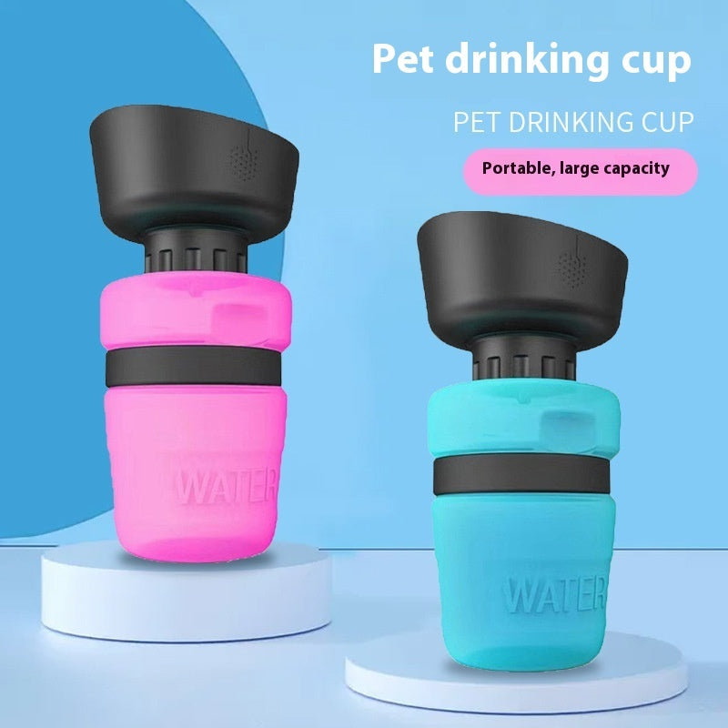 foldable pet outdoor travel water bottle leak proof dog dispenser USA