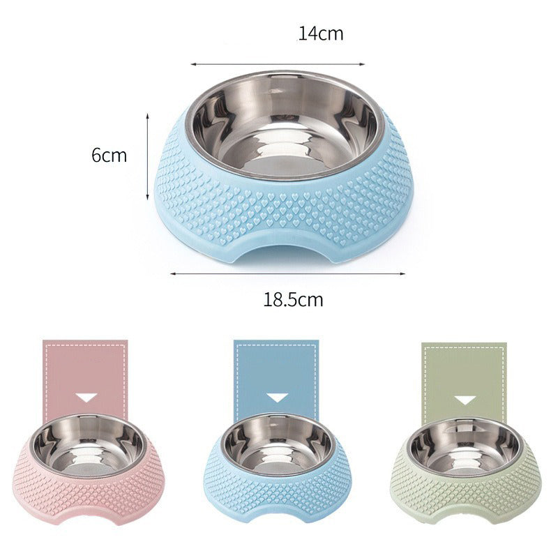 Elevated Stainless Steel Cat Dog Bowl | Neck Protection | Klickingz
