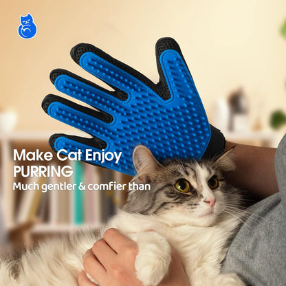 Pet Grooming Gloves | Dog Cat Hair Remover Mitt | Klickingz