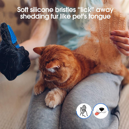 Pet Grooming Gloves | Dog Cat Hair Remover Mitt | Klickingz