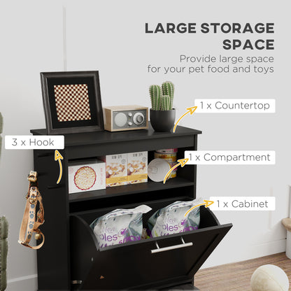 Pet Feeder Station Cabinet | Raised Dog Bowls & Storage | Klickingz