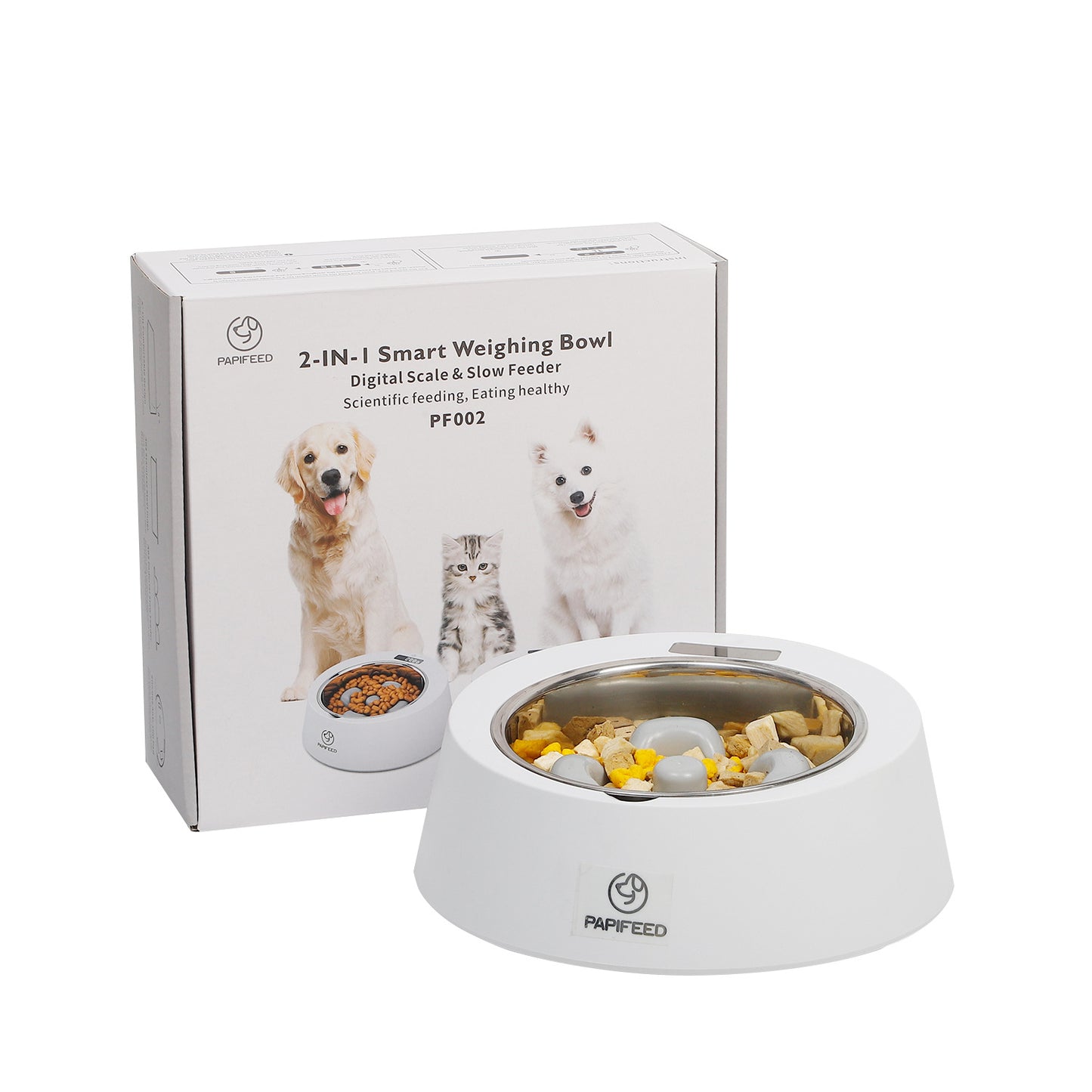 Smart Weighing Slow Feeder Dog Bowl | Scale Pet Feeder | Klickingz