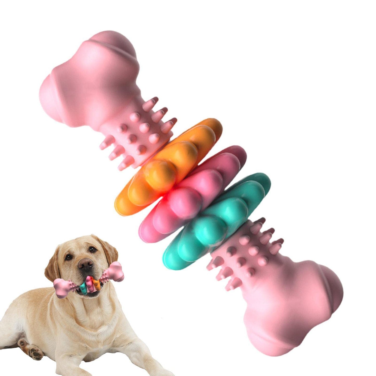 Indestructible Dog Bone Chew Toy | TPR Teeth Cleaning | Klickingz