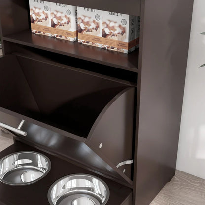 Pet Feeder Station Cabinet|Raised Dog Bowls & Food Storage|Klickingz