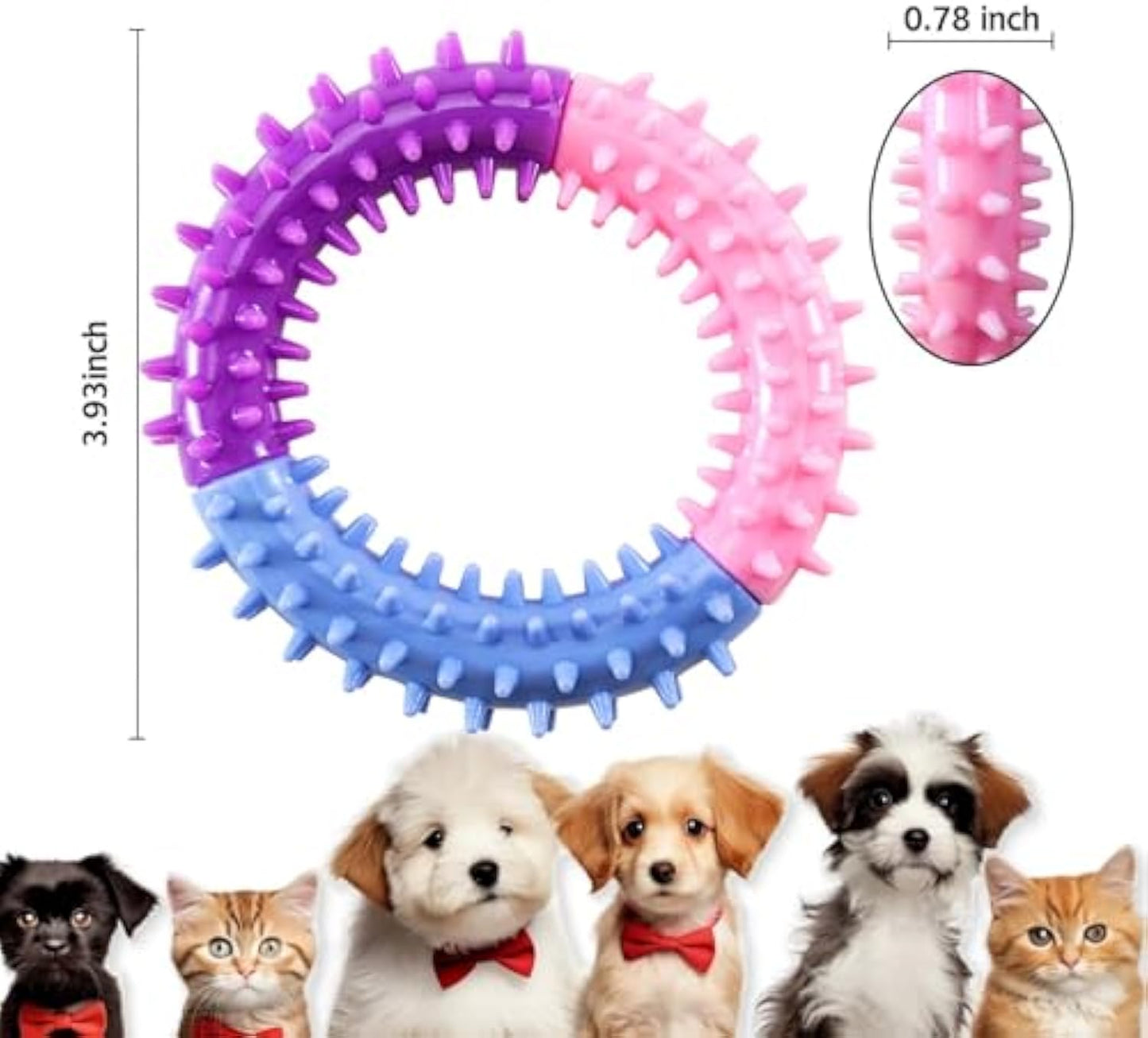 Rubber Ring Dog Chew Toy | Puppy Teething Toy | Klickingz