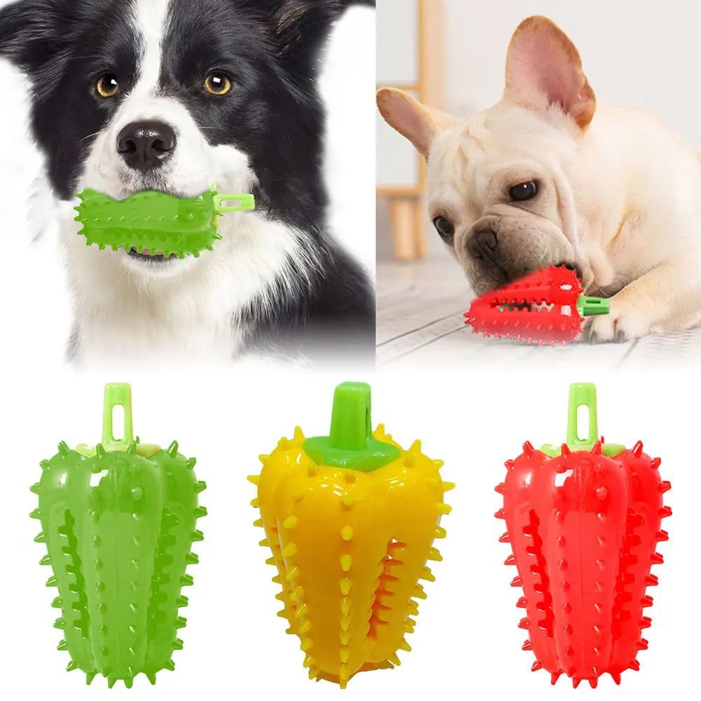 puppy chewing chili interactive dog toy non-toxic USA