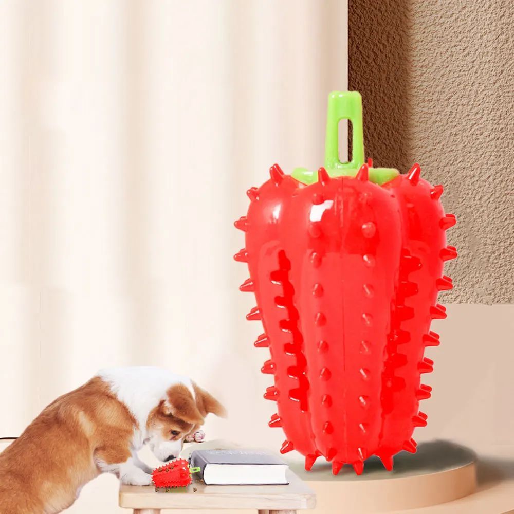 Chili Interactive Dog Chew Toy | Puppy Teething Toy | Klickingz