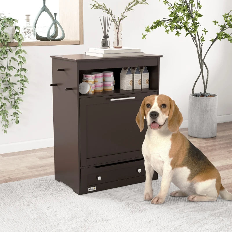 Pet Feeder Station Cabinet|Raised Dog Bowls & Food Storage|Klickingz